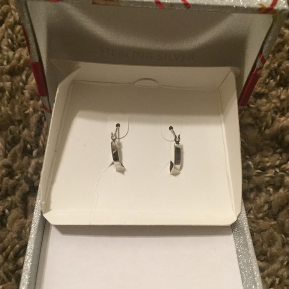 Sterling silver earrings with diamonds - Picture 2 of 4